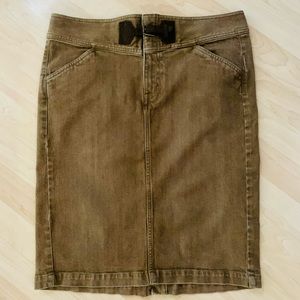 Lauren Jeans Company Vintage equestrian brown denim skirt 10